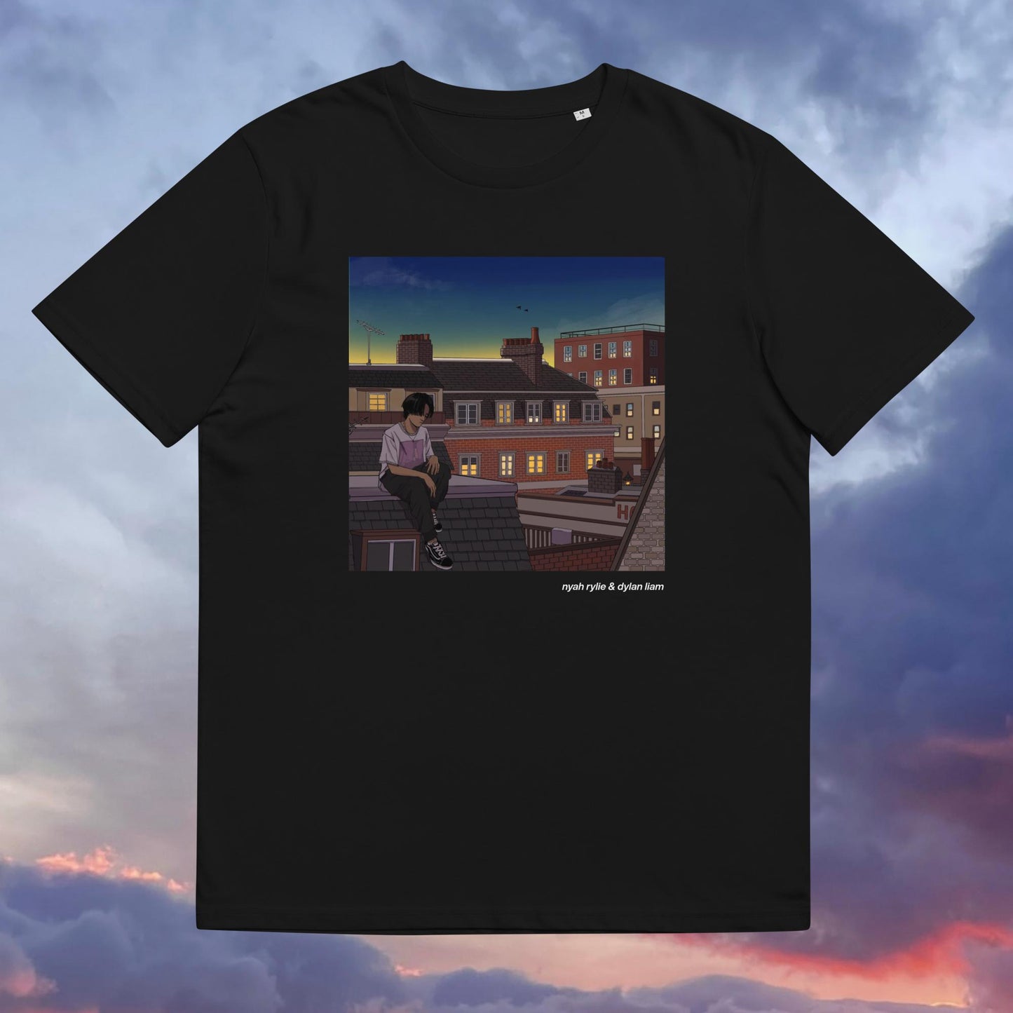 'songs that sound the same' organic black t-shirt