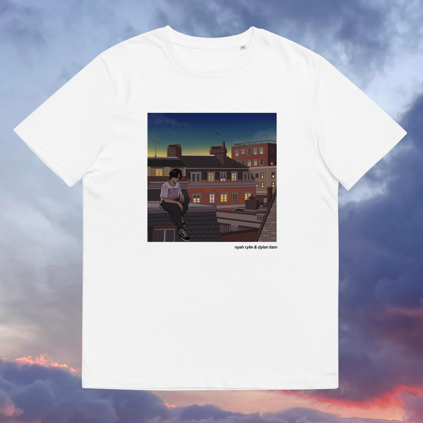 'songs that sound the same' organic white t-shirt