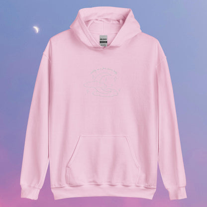 'reality is a fever dream, baby' embroidered hoodie